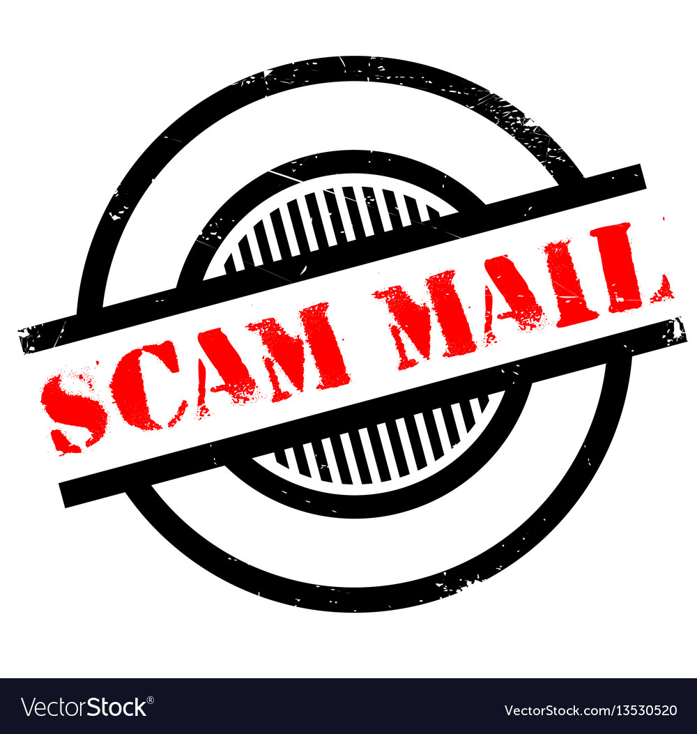 Scam Mail Rubber Stamp Royalty Free Vector Image