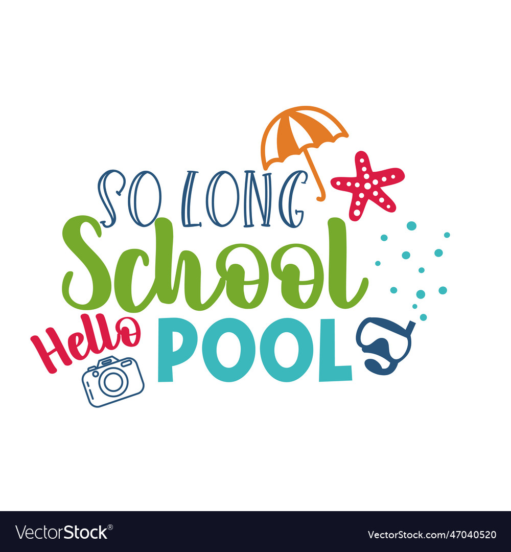 Teacher end of school summer hand written Vector Image