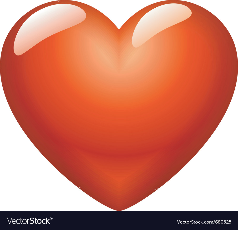 Golden heart Royalty Free Vector Image - VectorStock