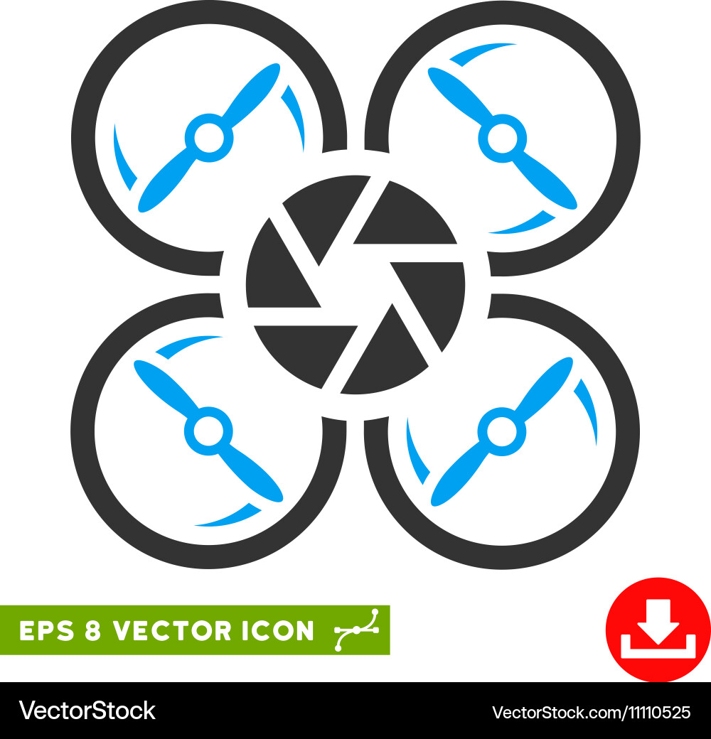 Shutter drone eps icon Royalty Free Vector Image