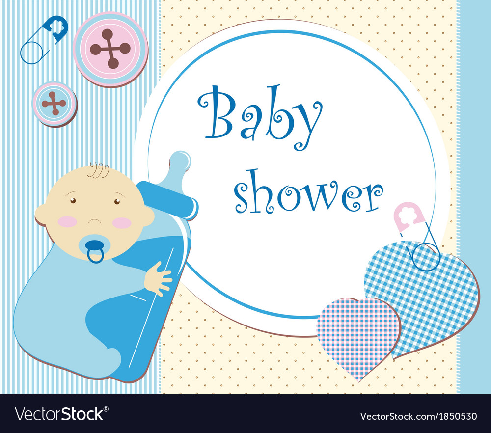 Baby shower - boy Royalty Free Vector Image - VectorStock