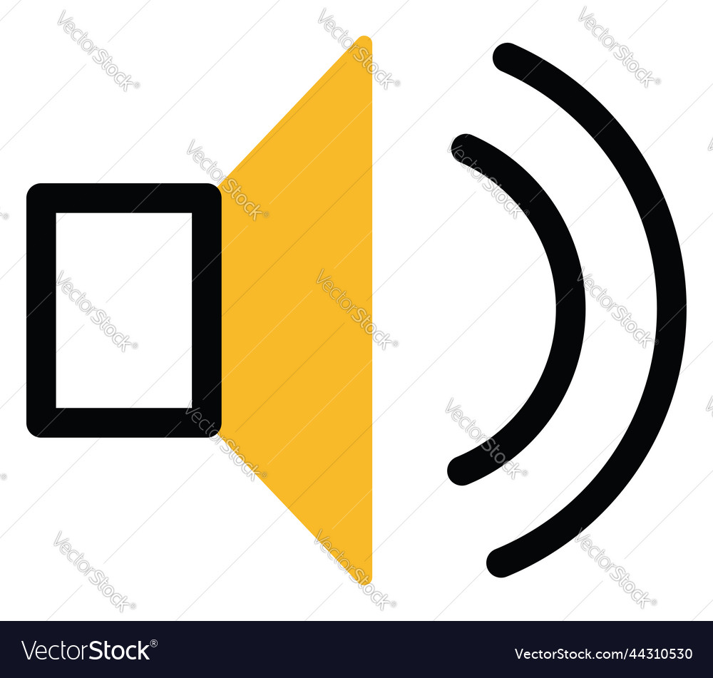Speaker icon on a white background Royalty Free Vector Image