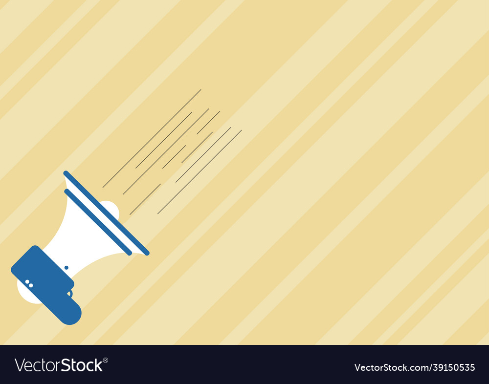 A megaphone making fast new announcement bullhorn Vector Image