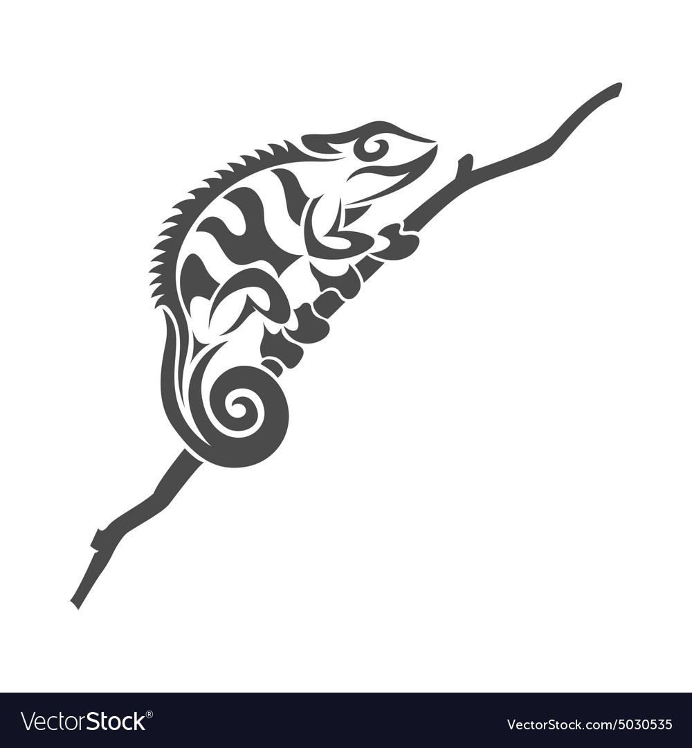 Chameleon Tattoo Tribal