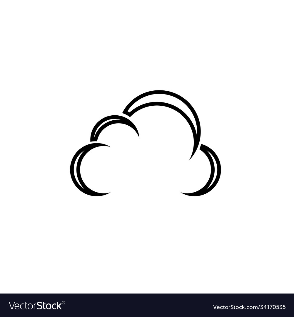 Cloud line logo icon Royalty Free Vector Image