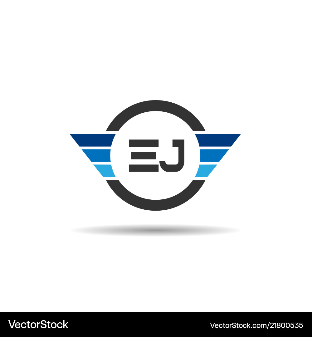 Initial letter ej logo template design Royalty Free Vector