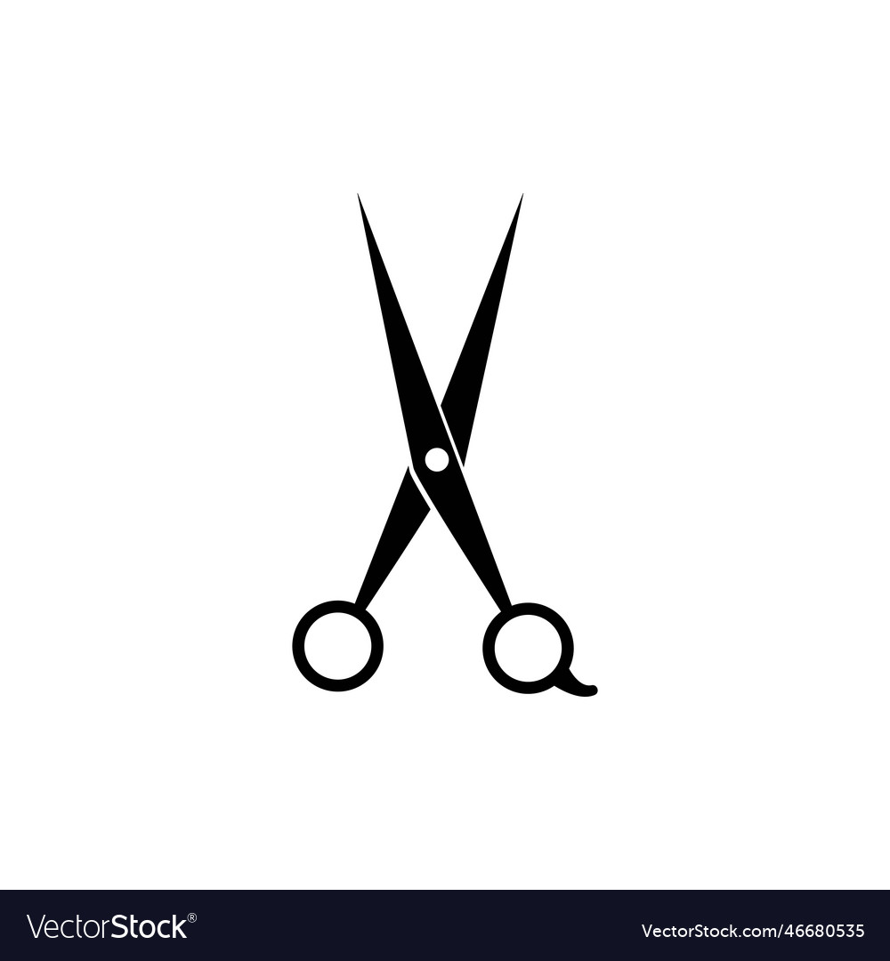 Scissors logo design Royalty Free Vector Image