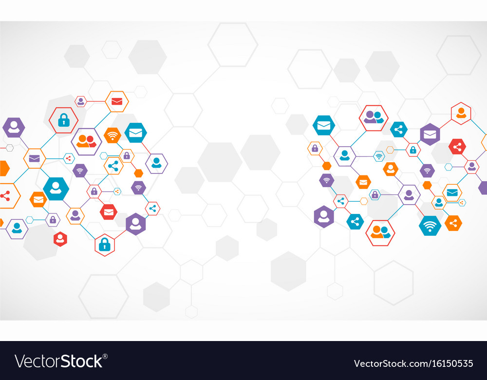 Social media background network concept Royalty Free Vector