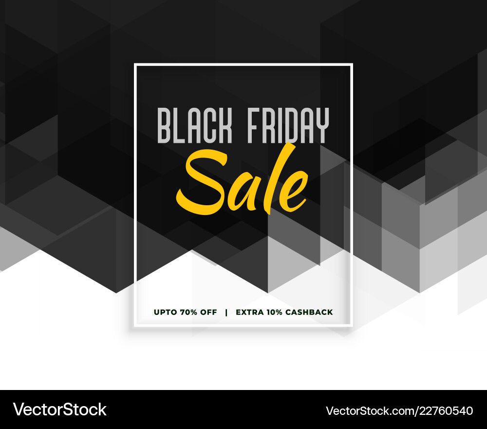 Abstract Black Friday Creative Banner Design Vector Image