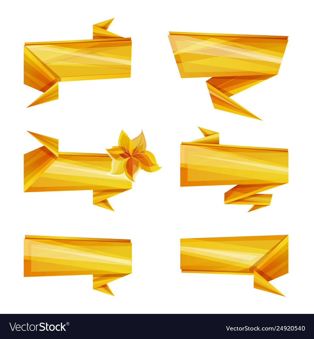 Art ribbons paper ribbons design template Vector Image