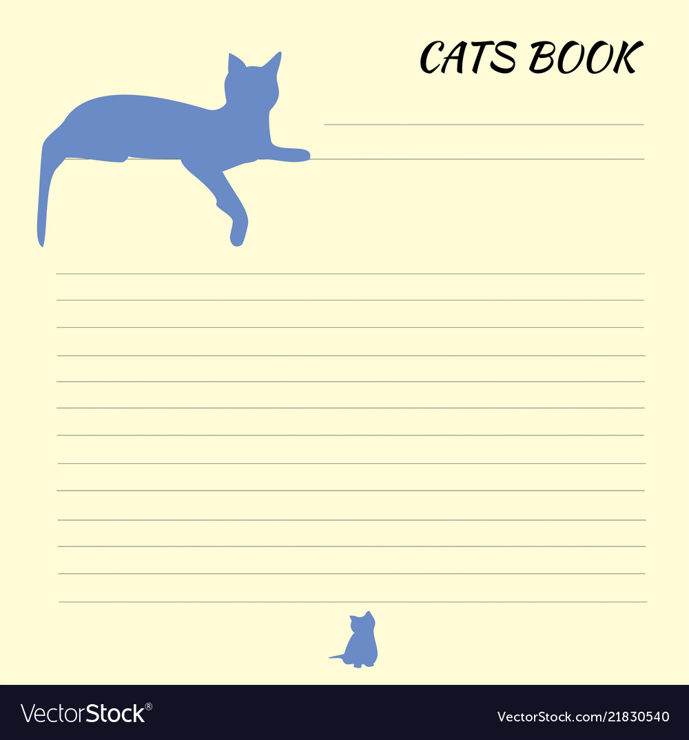 Blank for records with cat sheet Royalty Free Vector Image