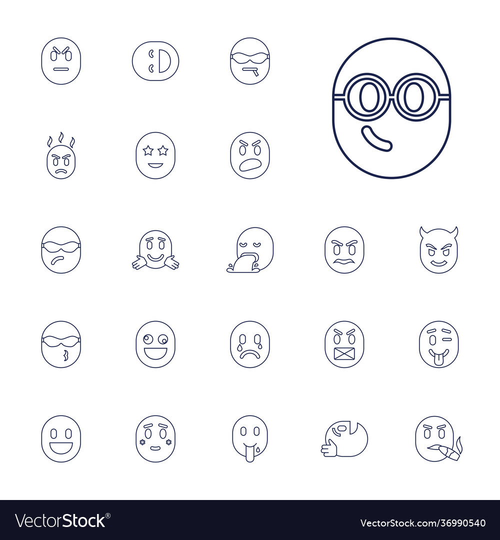 Emotion icons Royalty Free Vector Image - VectorStock