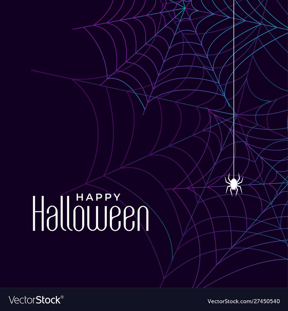 Happy halloween cobweb background design Vector Image