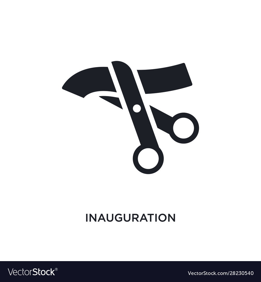 Inauguration isolated icon simple element from Vector Image