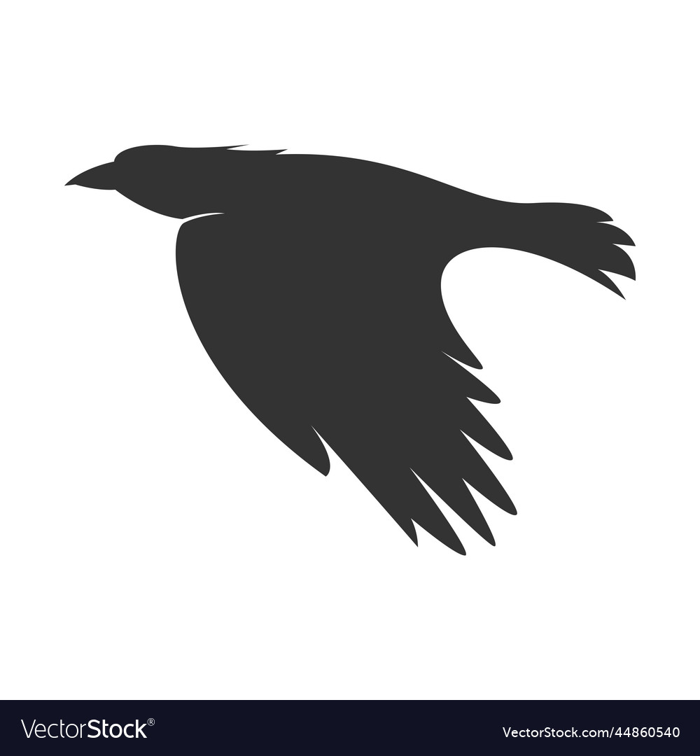 Raven logo icon design Royalty Free Vector Image