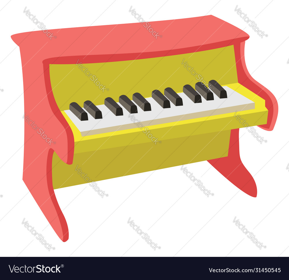 Baby piano toy on white background Royalty Free Vector Image Baby piano toy on white background Royalty Free Vector Image