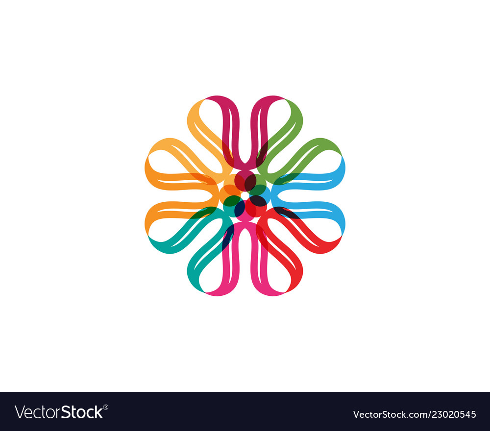 Community unity team logo Royalty Free Vector Image