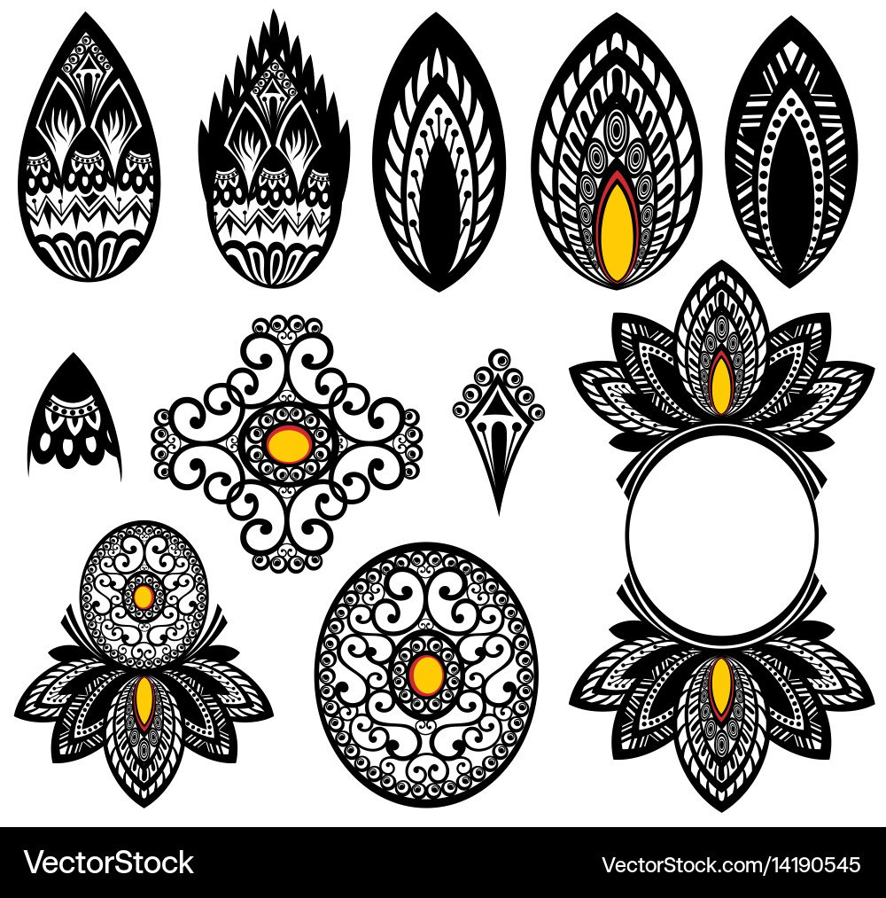 Design elements set Royalty Free Vector Image - VectorStock