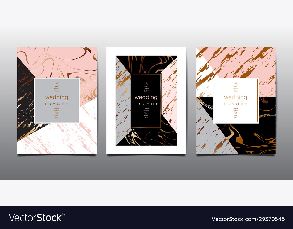 Gold Black White Marble Template Covers Design Vector Image 0988