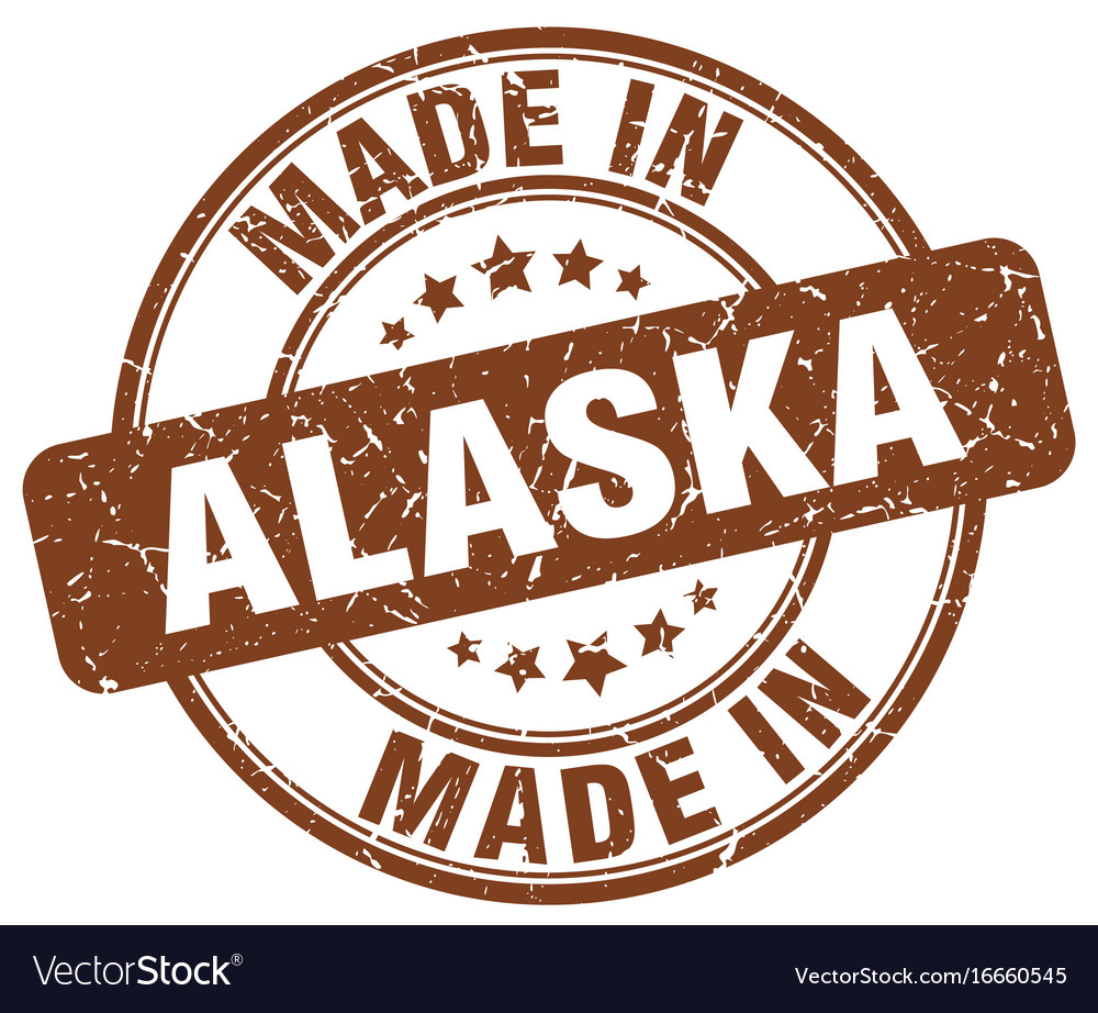 Made in alaska Royalty Free Vector Image - VectorStock