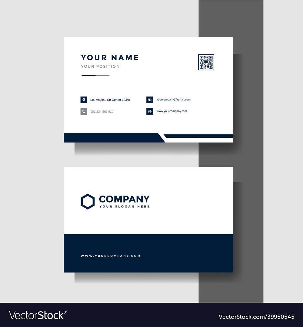 Professional creative business card template Vector Image