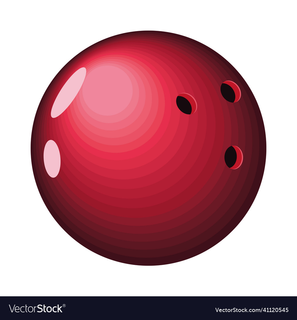 Red bowling ball Royalty Free Vector Image - VectorStock