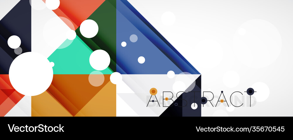 Set triangle geometric backgrounds Royalty Free Vector Image