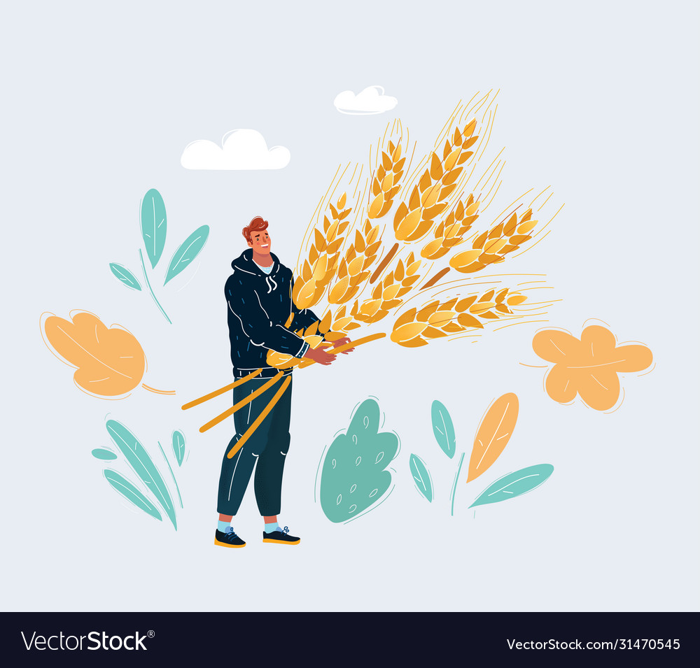 smiling-man-gathering-crops-royalty-free-vector-image