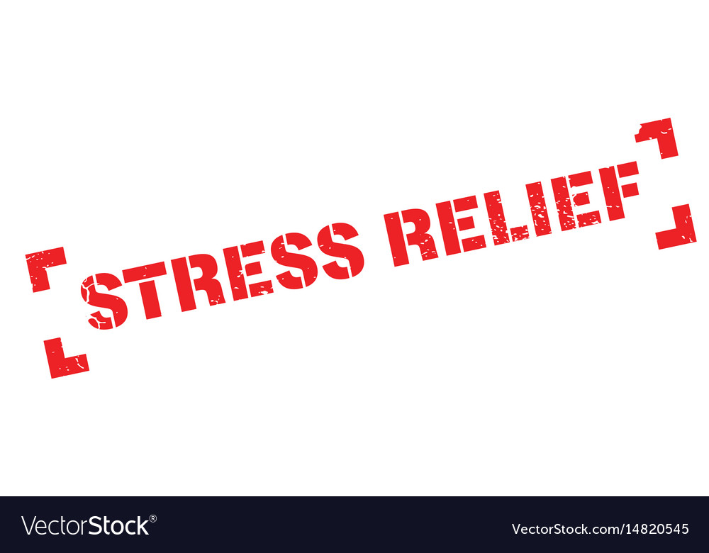 Stress relief rubber stamp Royalty Free Vector Image