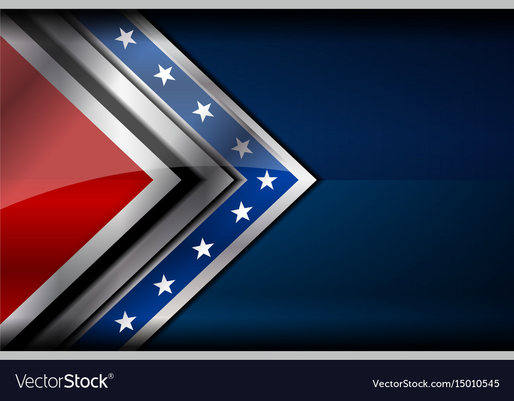 Usa flag red blue color Royalty Free Vector Image