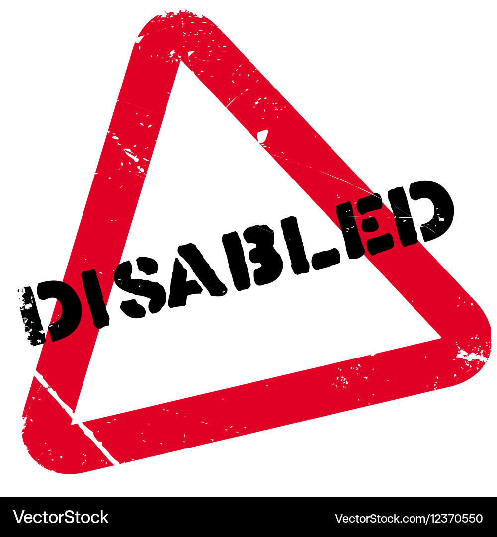 Disabled stamp rubber grunge Royalty Free Vector Image