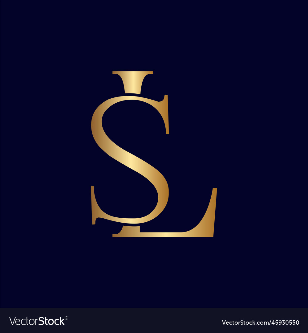 Elegant royal amazing gold women beauty logo sl Vector Image