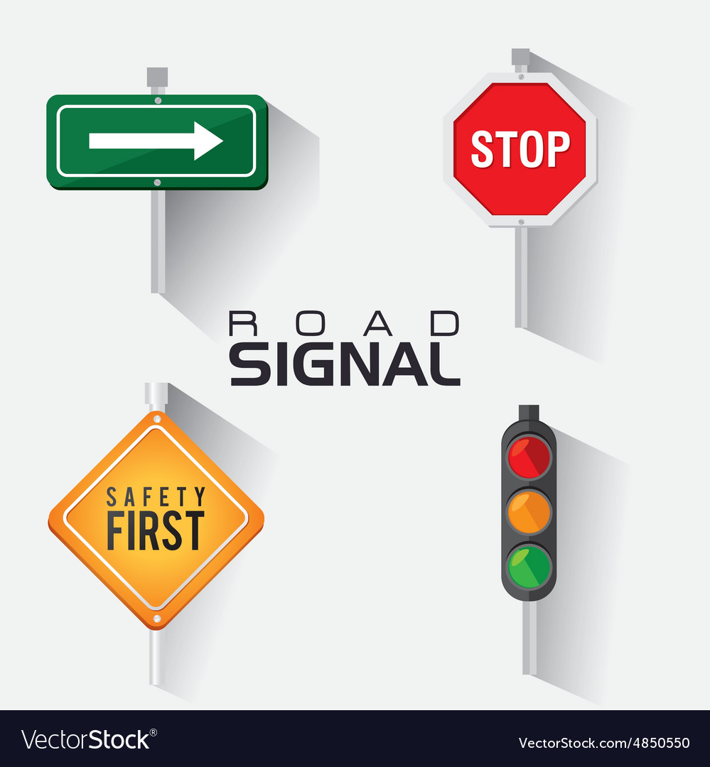 Road signs Royalty Free Vector Image - VectorStock