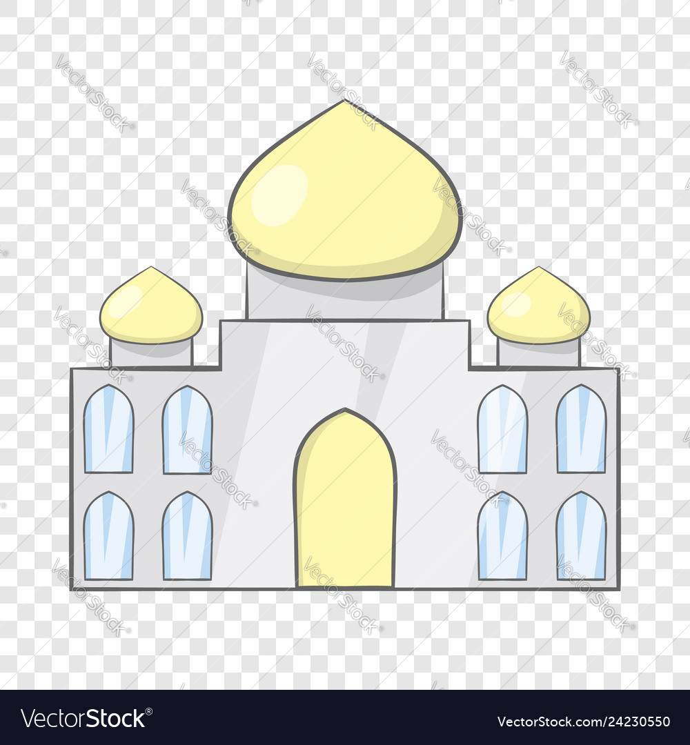 Taj mahal india icon cartoon style Royalty Free Vector Image