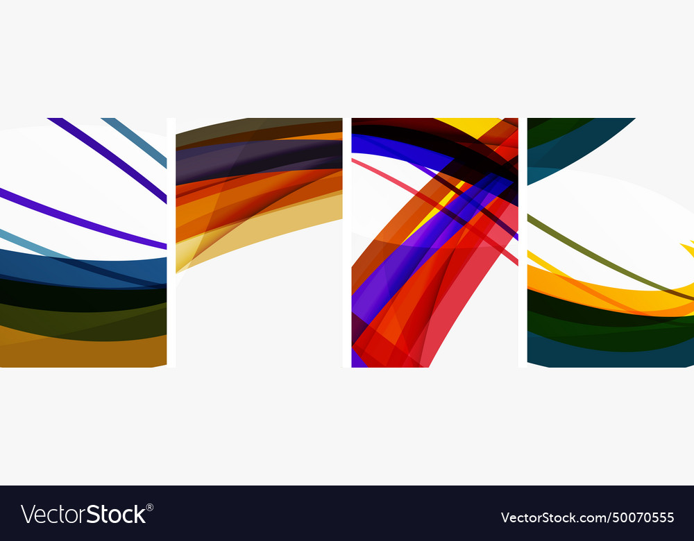 Abstract colorful wave posters for wallpaper Vector Image