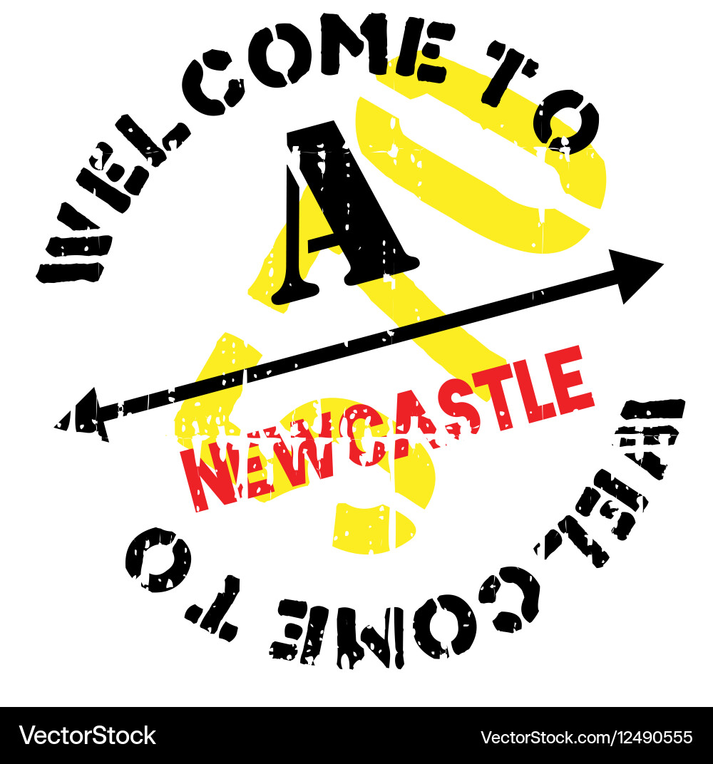 Newcastle stamp rubber grunge Royalty Free Vector Image