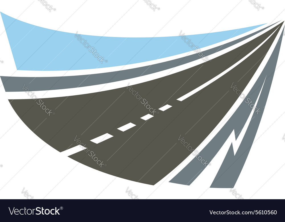 Highway road emblem or icon Royalty Free Vector Image