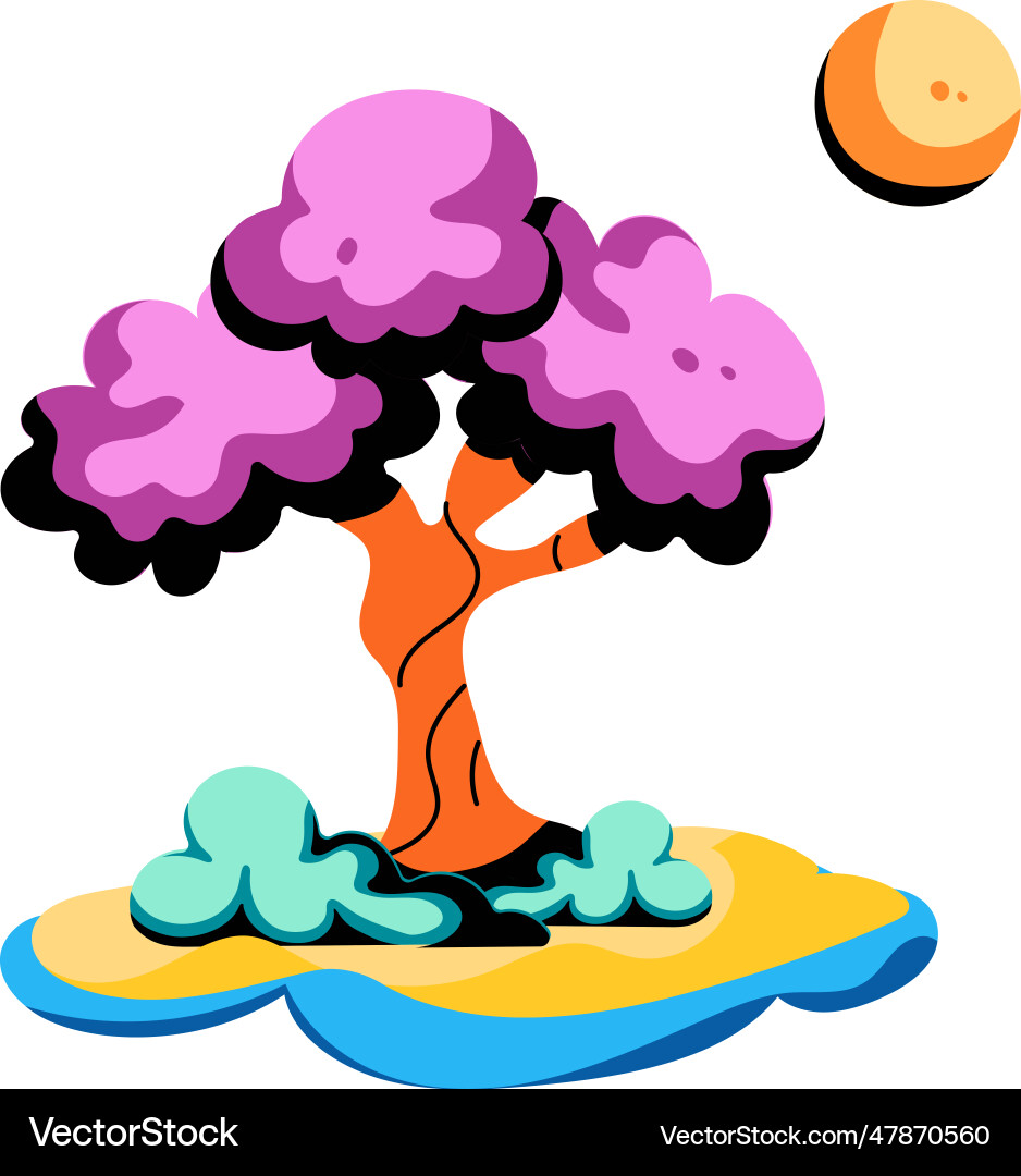 Sakura tree Royalty Free Vector Image - VectorStock