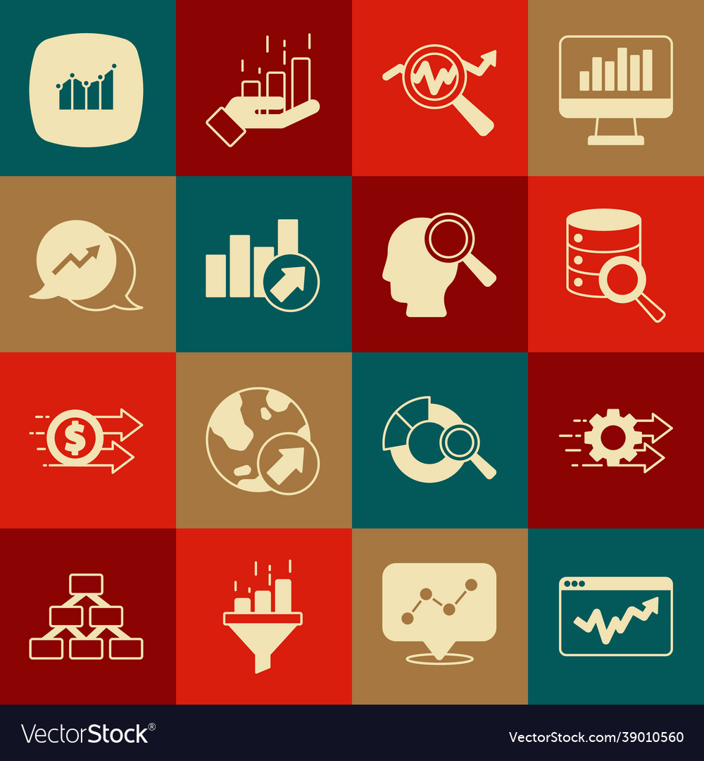 Set graph chart infographic time management Vector Image