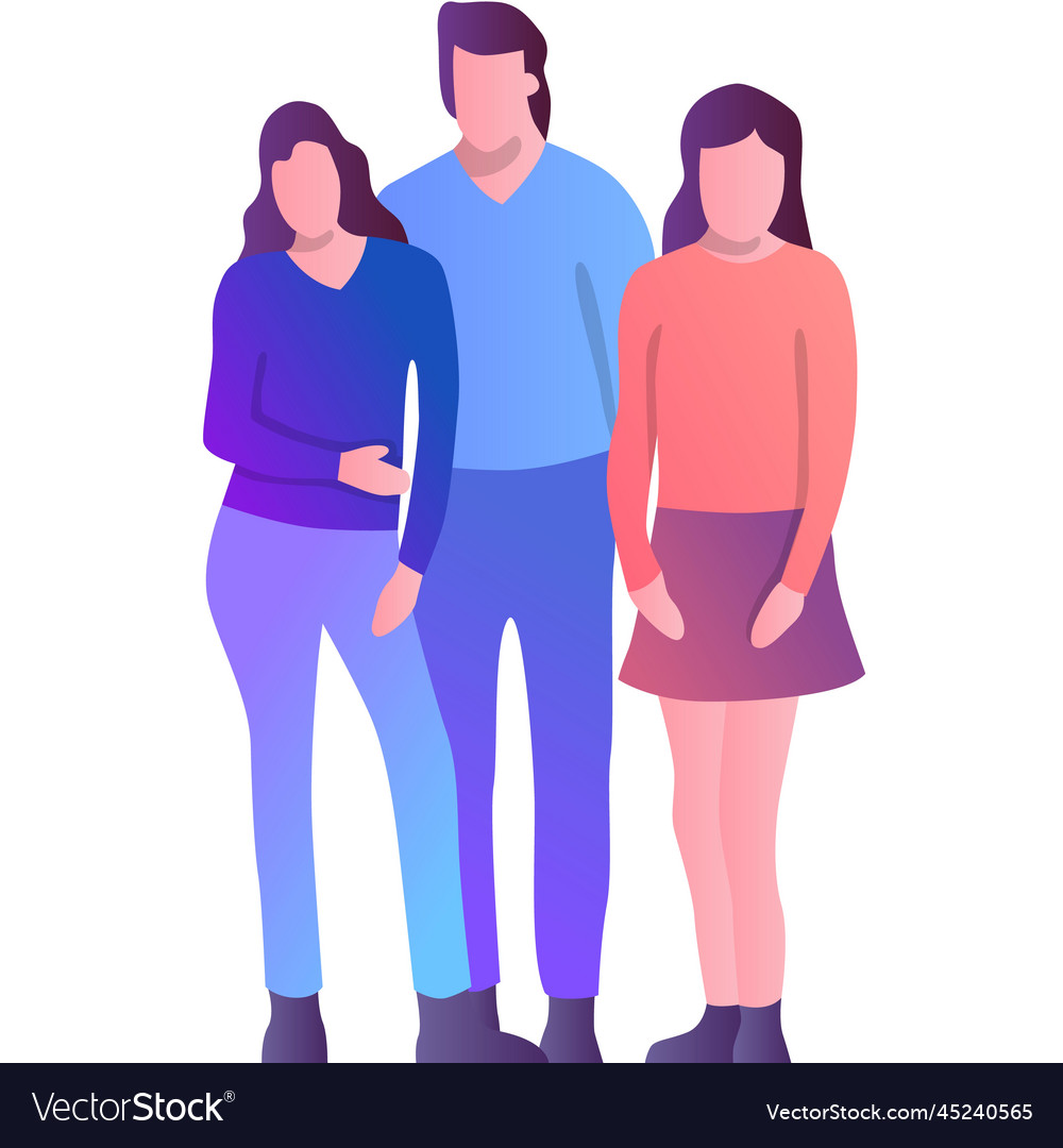 Friends together young people group icon Vector Image