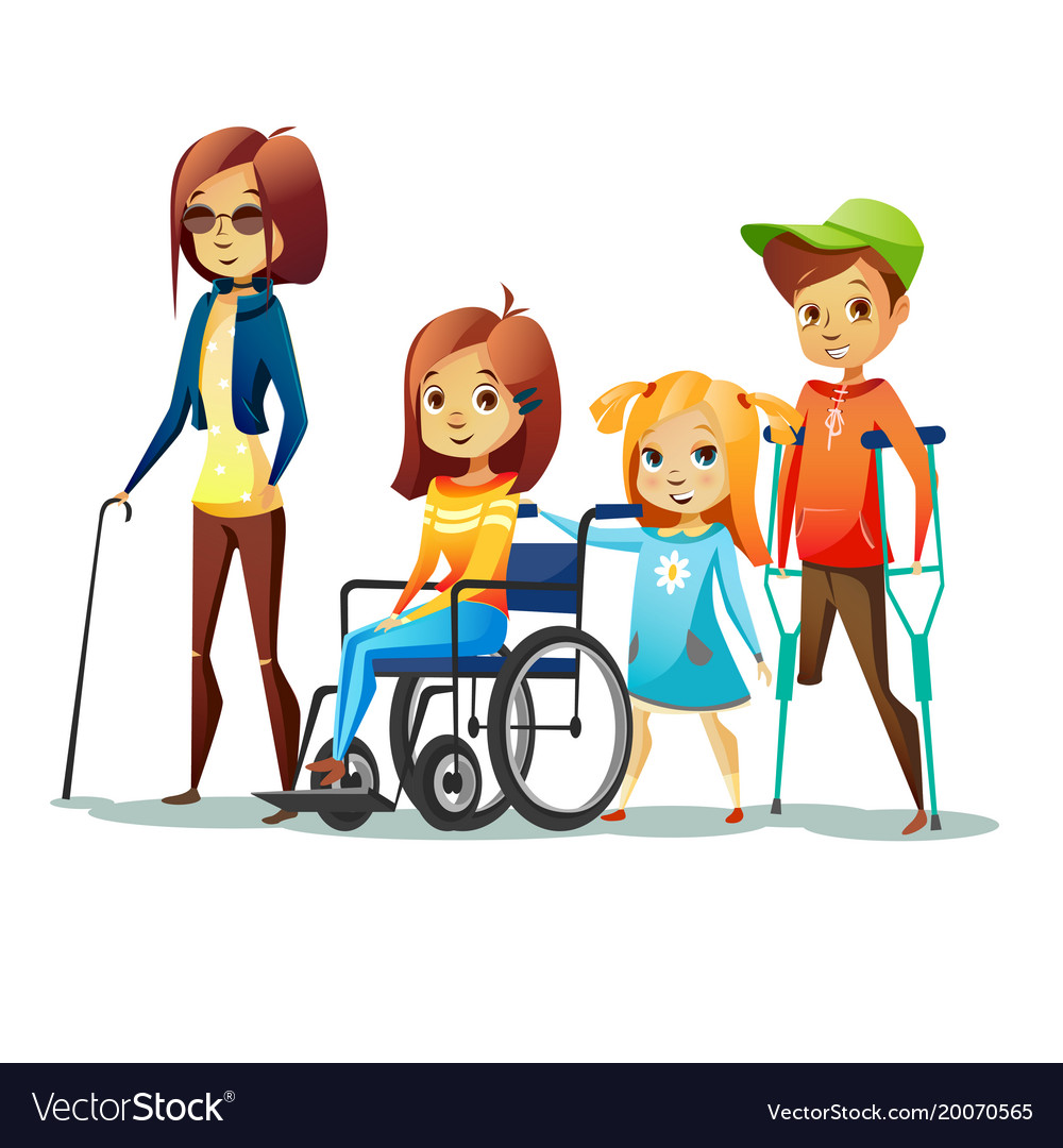 handicapped-children-royalty-free-vector-image