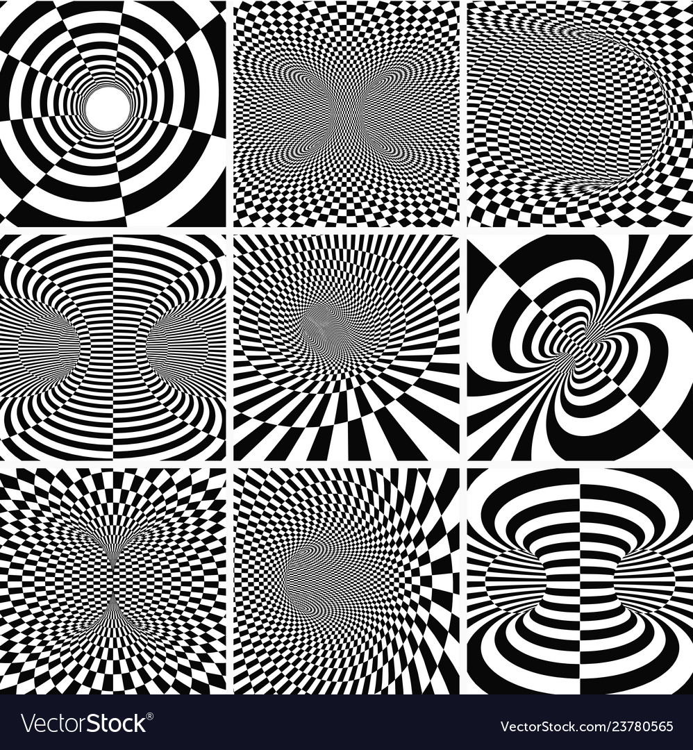 Set of striped abstract forms Royalty Free Vector Image