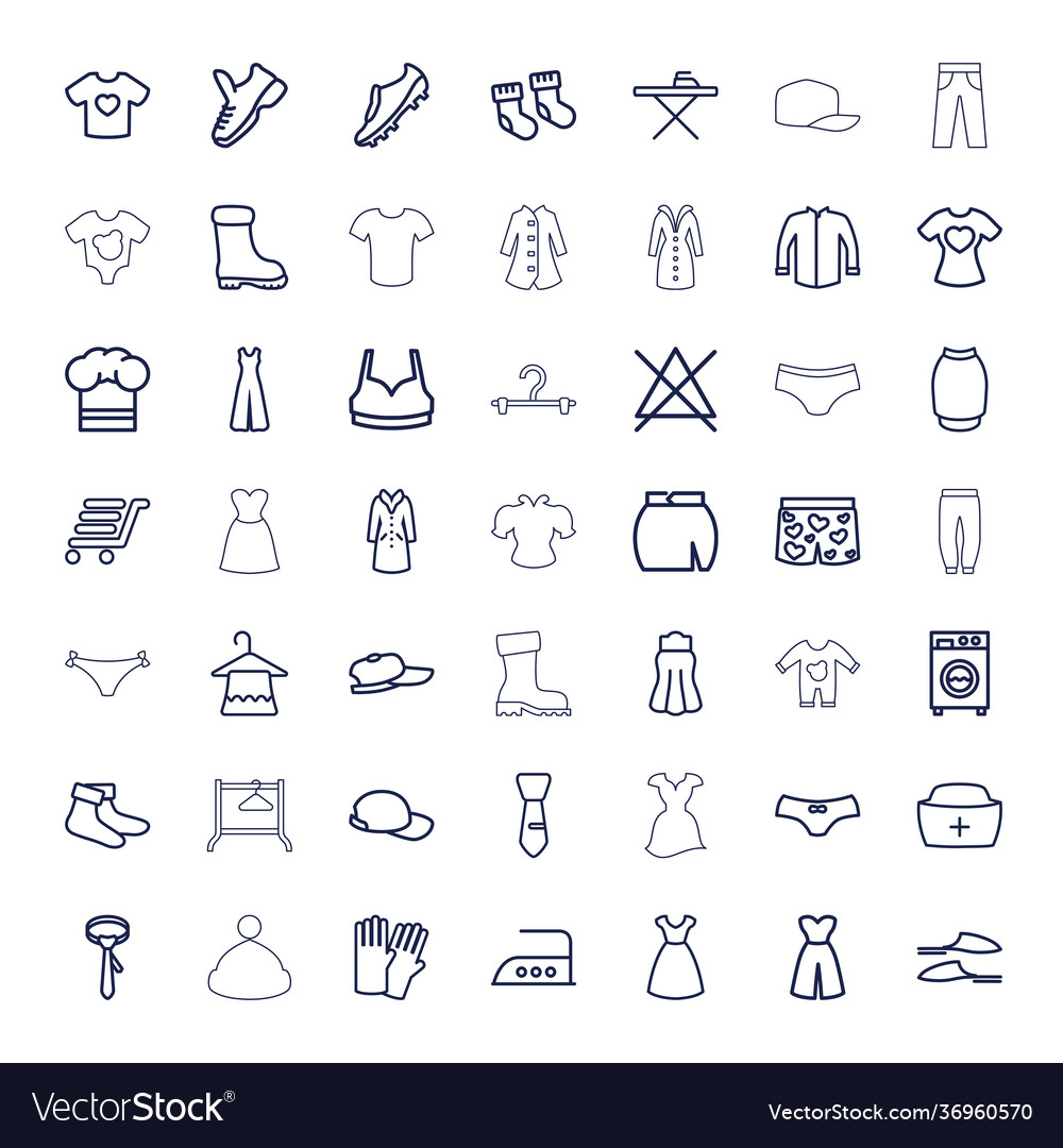 Clothing icons Royalty Free Vector Image - VectorStock