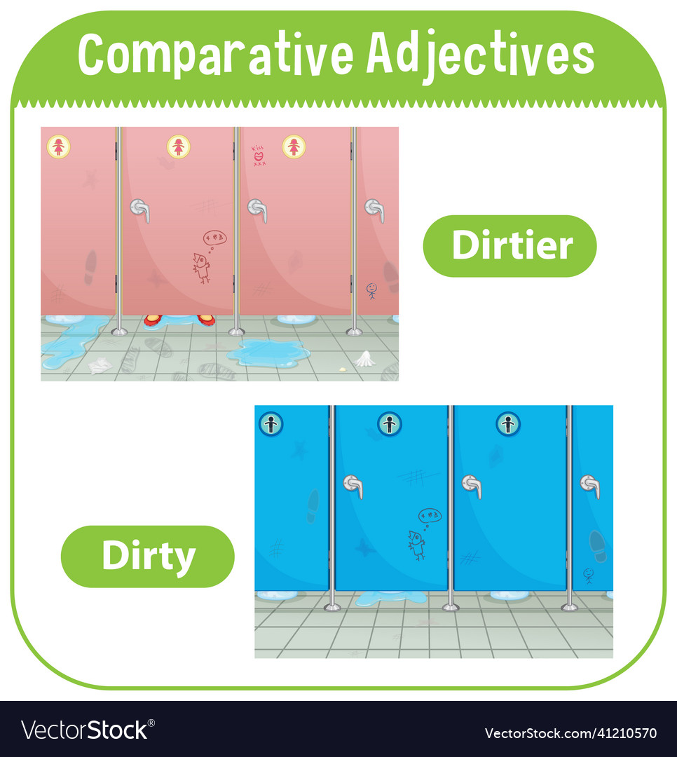 comparative-adjectives-for-word-dirty-royalty-free-vector