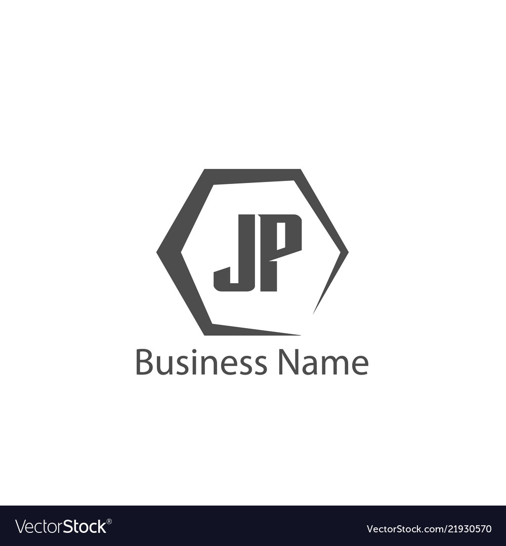 Initial Letter Jp Logo Template Design Royalty Free Vector