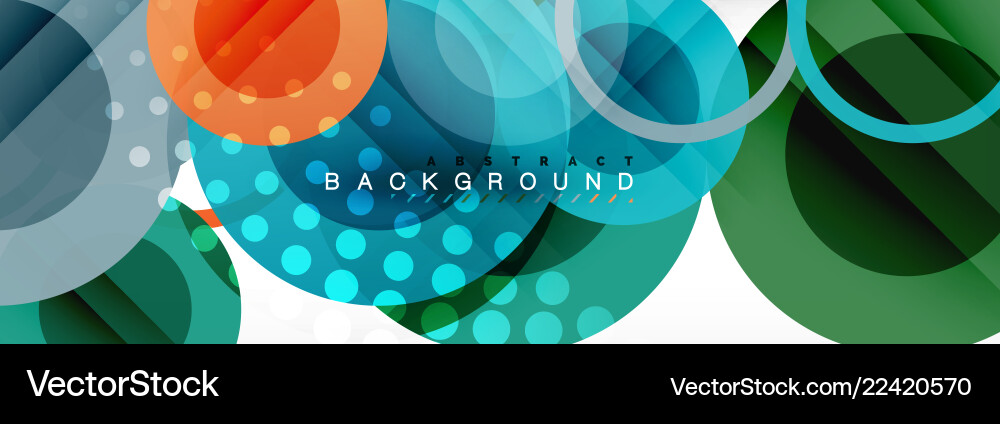Overlapping circles design background Royalty Free Vector