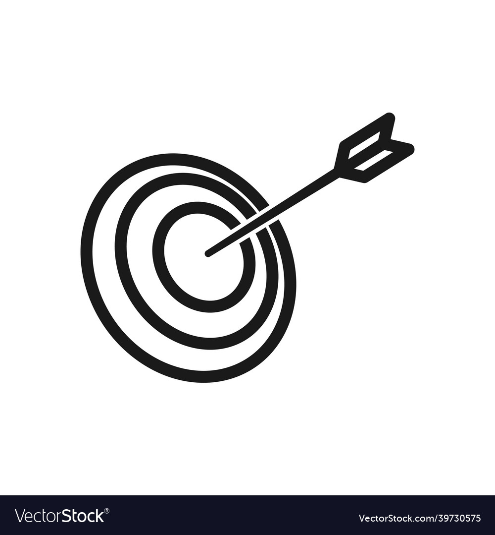 Dart target icon design template Royalty Free Vector Image