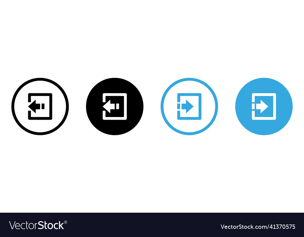 Login logout icon sign in and out symbol Vector Image