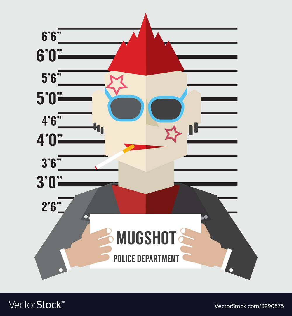 Mugshot Of Gangster Royalty Free Vector Image - VectorStock