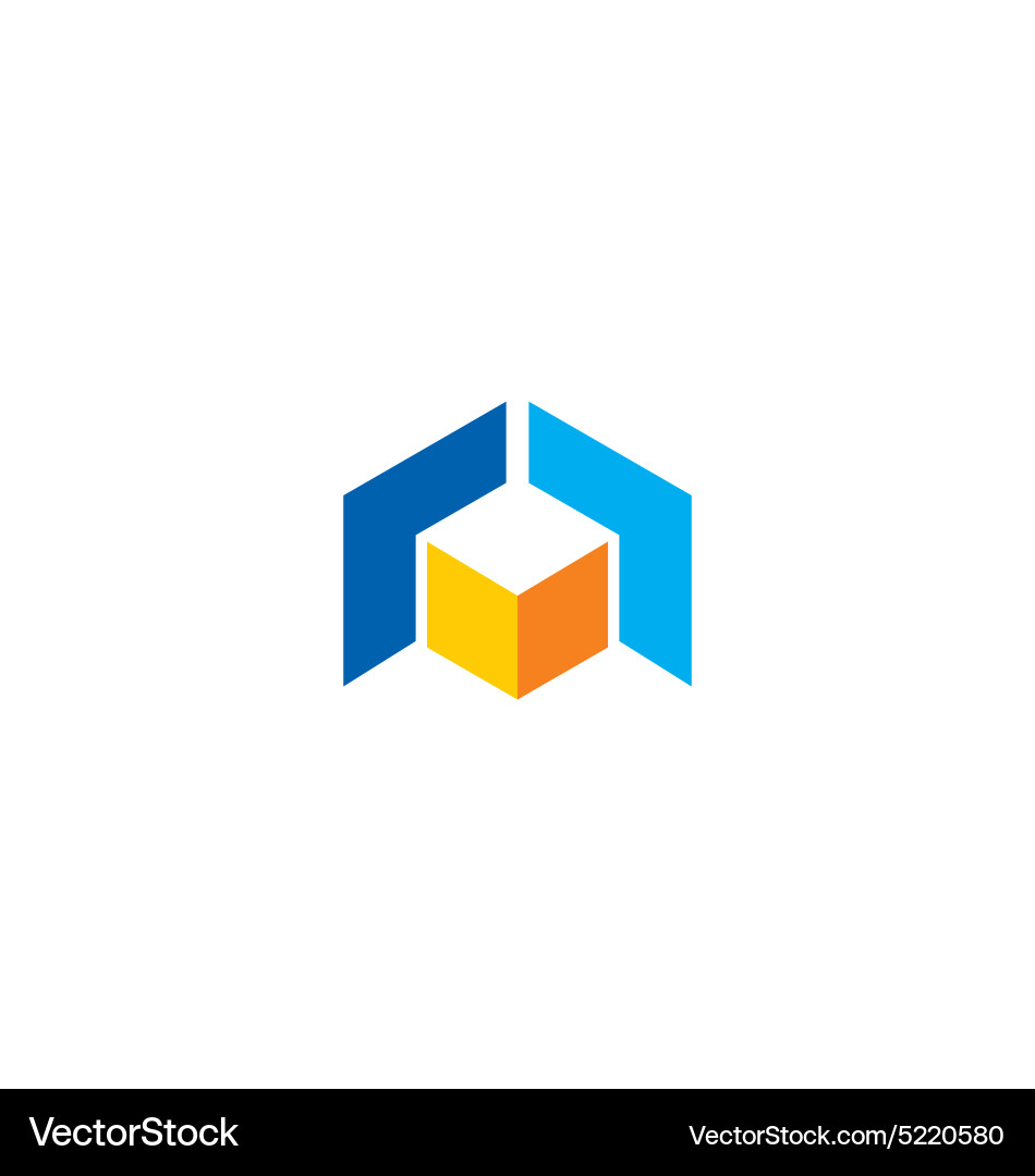 Cube abstract technology logo Royalty Free Vector Image
